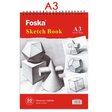 Foska High Quality Popular Sketch Book A3 Paper 50 Sheets image