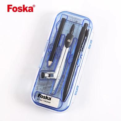 Foska Two Layers Zinc Alloy Math Compasses with Ruler image