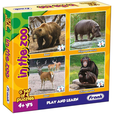 Frank Animal Puzzles For Kids In The Zoo Set Of 4 Jigsaw Puzzles For Kids For Age 4 Years Old And Above Educational And Fun Kids Puzzle image