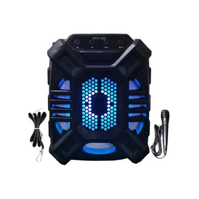 Free Microphone KTX-1222 Portable Wireless Speaker MicroSD Card Pendrive FM Supported Big Bass - Bluetooth Speaker image