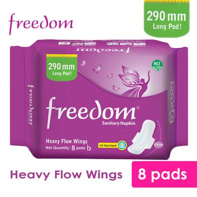 Freedom Sanitary Napkin Heavy Flow Wing 8 Pads (Latest) - HPA3 image