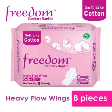 Freedom Sanitary Napkin Heavy Flow Cotton 8 pads image