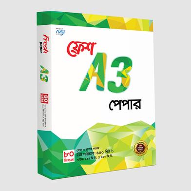 Fresh A3 Paper - 80 GSM (500 Page) - 1 Pack image
