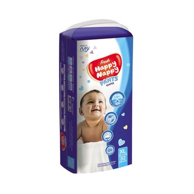 Fresh Happy Nappy Pant System Baby Diaper (XL Size) (12-17Kg) (32Pcs) image