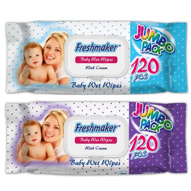 Freshmaker Wet Wipes with fliptop - 120 Pcs image