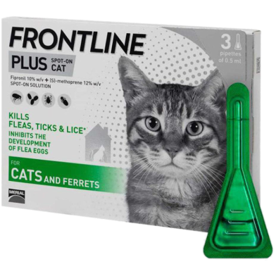 Frontline Plus Spot On For Cats – Flea And Tick Protection - 1 Pipette image