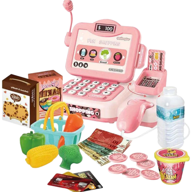 Frozen Cash Register, Doll cash register set, Mini Cash register toy for kids - Pink image