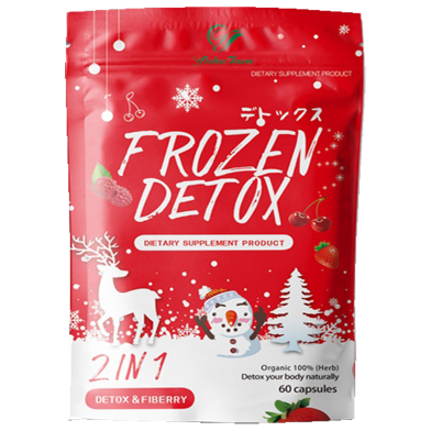 Frozen Detox 2 in 1 Detox and Fiberry Slimming, Organic Herbs for Weight Loss 60 Capsules image