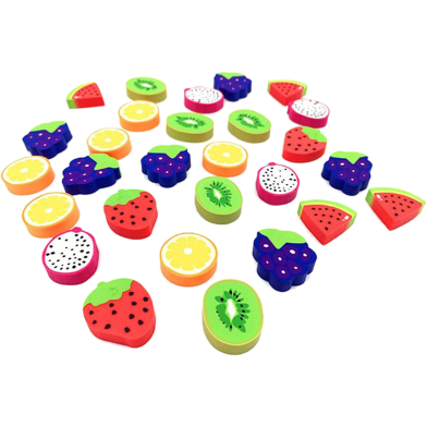 Fruits Shape Erasers - 7pcs image