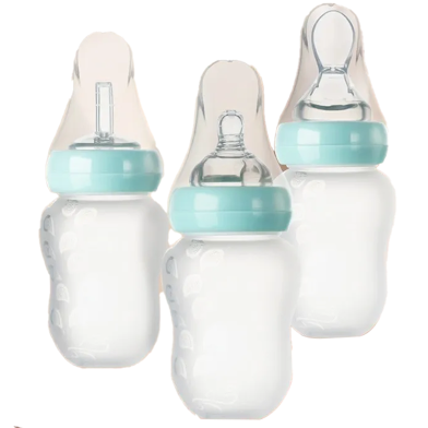 Full Silicone Spoon Feeder 180ml Mom Pot ,Milk Feeder Khisuri/Rice Vanguard Squeezed Spoons (without Feeder) 3in1 Package image