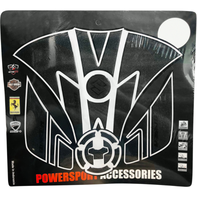 Full Tank Pad Set For Suzuki Monotone, Gixxer, SF (New Version) Pure Black And Attractive Look Indonesian image