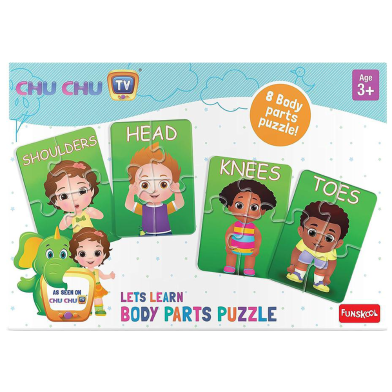 Funskool Chu Chu Body Parts Puzzle Educational Creative Toy 4X8 Pcs For 3 Year Old Kids And Above image