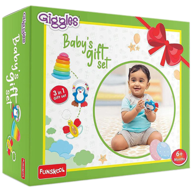 Funskool Giggles Baby'S Gift Set With The Cute Rattle And The Stacking Make The Perfect Toy image