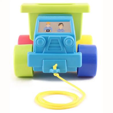 Funskool Giggles Free Wheel Dump Truck Diy Toy Easy Move For Kids- Multicolor image