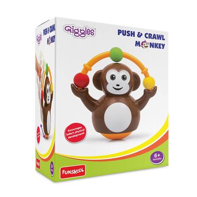 Funskool Giggles Push N Crawl Monkey image