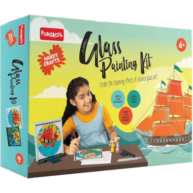 Funskool Glass Painting Art and Craft Kit Make Your Own Framed Glass Painting 6 Years Plus image
