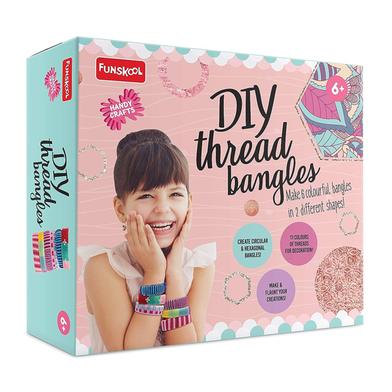 Funskool Handycrafts - Die Thread Bangles Jewellery Making Kit for The Young accesory Designer 6 Years Plus image