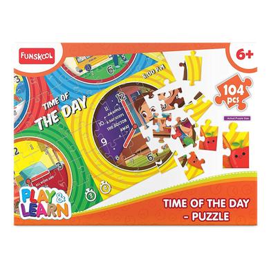 Funskool Puzzle Play And Learn-Every Day Time Educational 104 Pieces for 6 Year Old Kids And Above Toy image