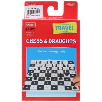 Funskool Travel Chess And Draught Game Set image