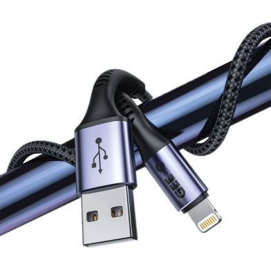 GEEOO DC25L 3A Fast Charging 1M Long (Lightning) Data Cable image