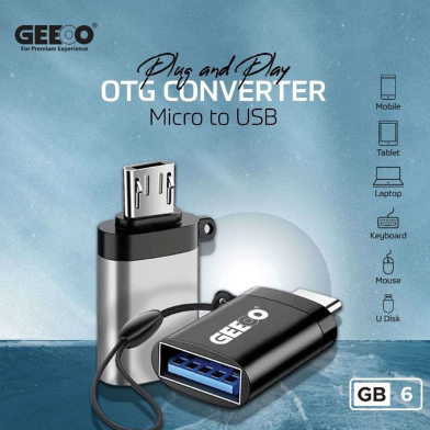 GEEOO OTG Converter Plug And Play GB6 Micro to USB image