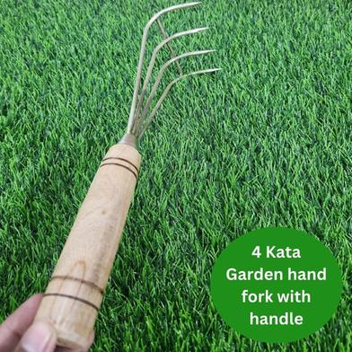 Garden Hand Fork with Handle- 4 Kata image