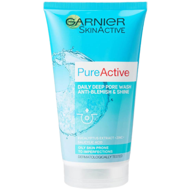 Garnier Anti-Blemish and Shine Pure Active Face Wash 150 ml image