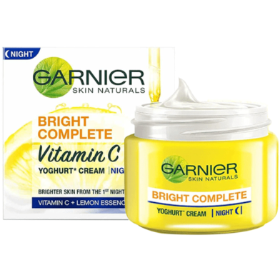Garnier Bright Complete Vitamin C Yoghurt Night Cream 18gm image