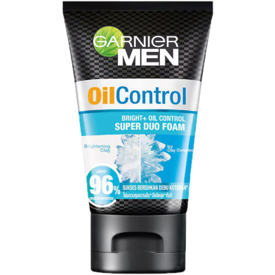 Garnier Men Bri. Plus Oil Control Super Duo Facial Foam 100 ML image