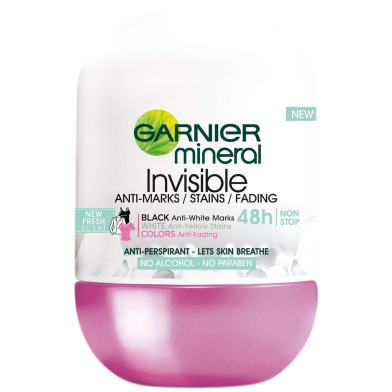 Garnier Mineral Invisible Black White C. Roll On 50 ml image