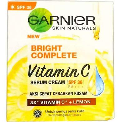 Garnier Skin Naturals Bright Complete Vitamin C SPF36 Serum Cream 50ml image