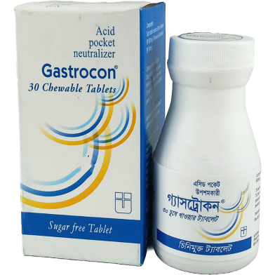 Gastrocon-A 500 mg Plus 100 - 30's pack Chewable Tablet image