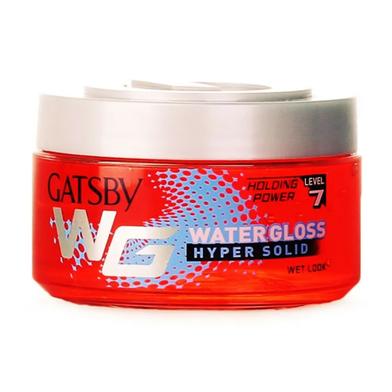 Gatsby Water Gloss - Hyper Solid, Wet Look Hair Gel, Shine Effect, Long Lasting Hold, Non Sticky, Easy Wash Off, Holding Level 7 - 150gm image
