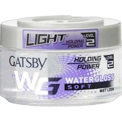 Gatsby Water Gloss - Soft, Wet Look Hair Gel, Shine Effect, Non Sticky, Easy Wash Off, Holding Level 2 - 70gm image