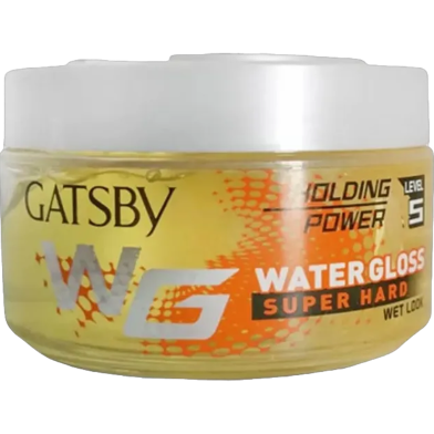 Gatsby Water Gloss - Super Hard, Wet Look Hair Gel, Shine Effect, Long Lasting Hold, Non Sticky, Easy Wash Off, Holding Level 5 - 30gm image