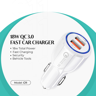 Geeoo C-11 Fast Car Charger White image