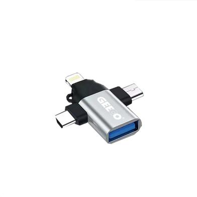 Geeoo GB-12 3 in 1 Lightning to Type-C to Micro OTG Converter image