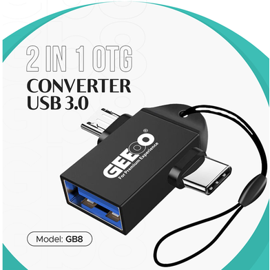 Geeoo OTG Converter Plug And Play GB-8 Micro And Type -C to USB image