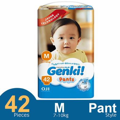 Genki Pant System Baby Diaper (M Size) (7-10 kg) (42Pcs) image