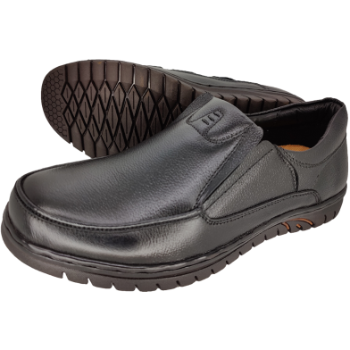Gents Black Color Premium Leather Moccasin Casual Shoe image