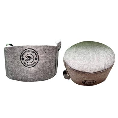 Geo Fabric Grow Bags | High Quality Geo Grow Bag | Gray – 600GSM | Small Round Bed 24x8 Inch image
