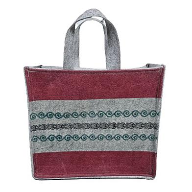 Geo Fabrics Shopping Bag | Large Bag with Chain- 16x14x7 Inch image