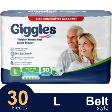 Giggles Adult Diaper Jumbo Belt Large 30 Pcs image