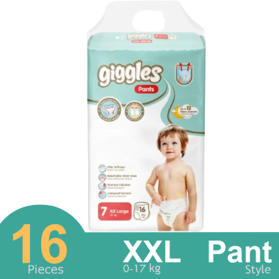 Giggles Pant System Baby Diaper Pants (XXL) (17Kg) (16 Pcs) image