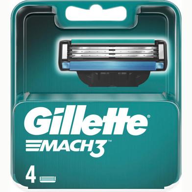 Gillette Mach3 Shaving 3-Bladed Cartridges Pack of 4 image
