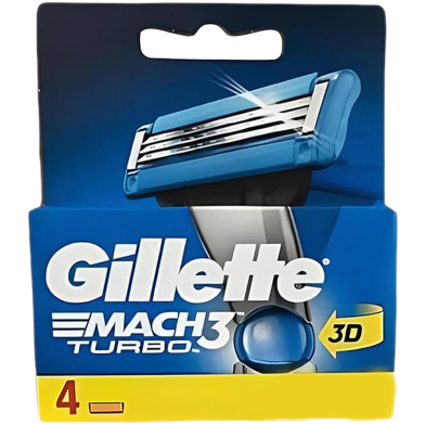 Gillette Mach3 Turbo 3D Blade Cartridges Set 4 Pcs image