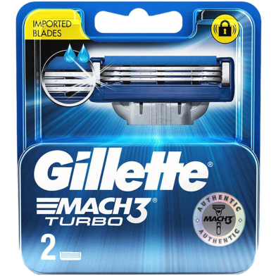 Gillette Mach 3 Turbo Blade Cartridges Set 2 pcs (Made for Sale in India) - 139701341 image