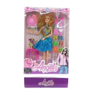 Girl Angela Stylish Barbie Doll (barbie_b_mini_shoe_blue) image