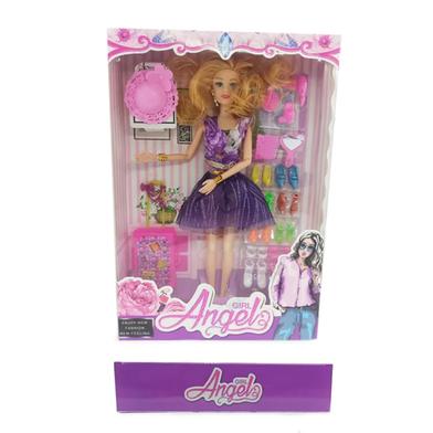 Girl Angela Stylish Barbie Doll (barbie_b_mini_shoe_purple) image