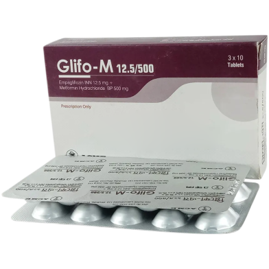 Glifo-M 12.5mg, 500mg Tablet–10's Strip image